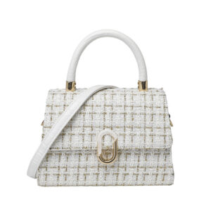 White Tweed Handbag