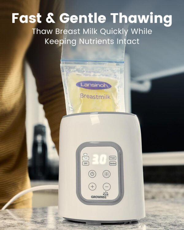 Bottle Warmer, GROWNSY 8-in-1 Fast Baby Milk Warmer with Timer - Image 4