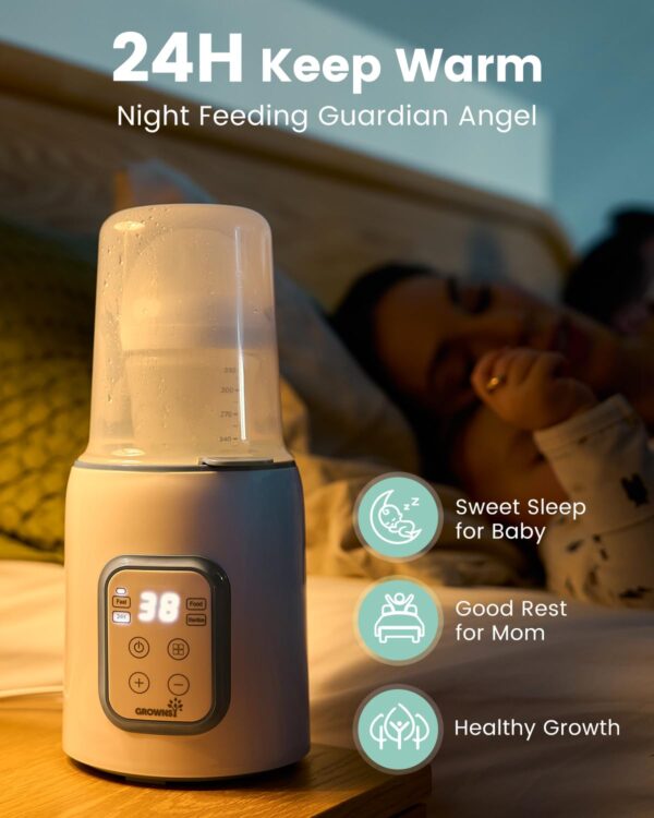 Bottle Warmer, GROWNSY 8-in-1 Fast Baby Milk Warmer with Timer - Image 9