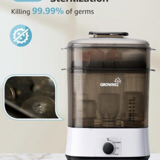 GROWNSY Adjustable 3 IN 1 Large Bottle Sterilizer and Dryer