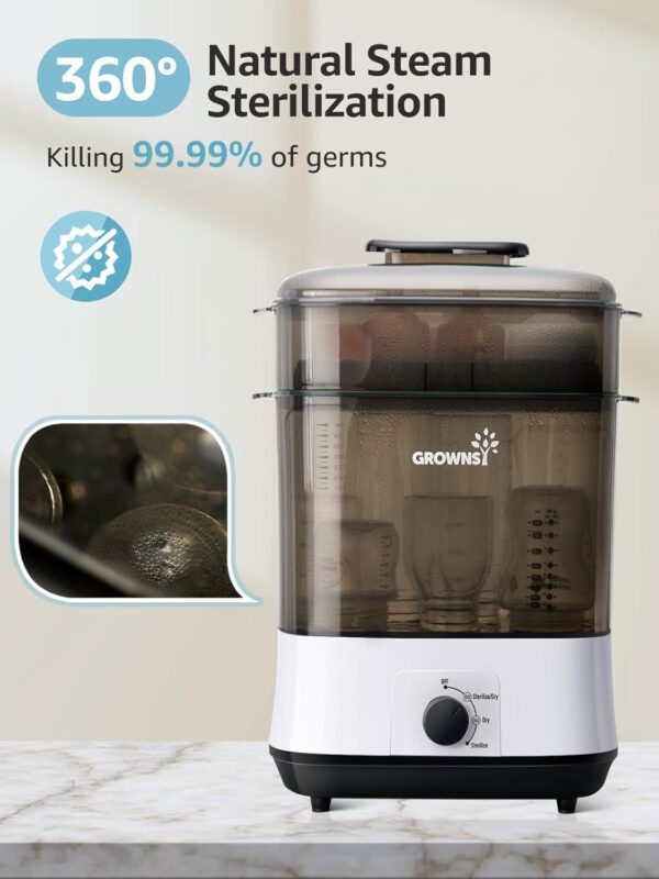 GROWNSY Adjustable 3 IN 1 Large Bottle Sterilizer and Dryer