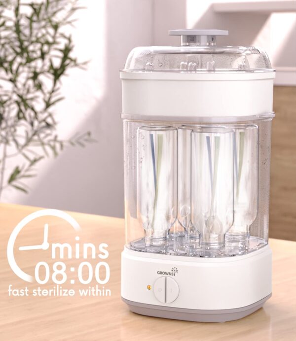 Grownsy Bottle Sterilizer, Baby Bottle Steam Sterilizer for Parts - Image 4