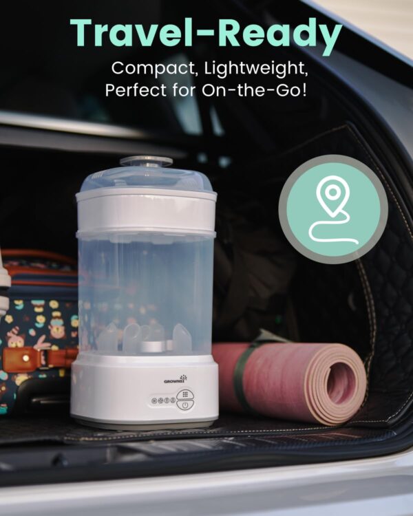 GROWNSY Bottle Sterilizer and Dryer, Compact Electric Steam Baby Bottle Sterilizer - Image 5
