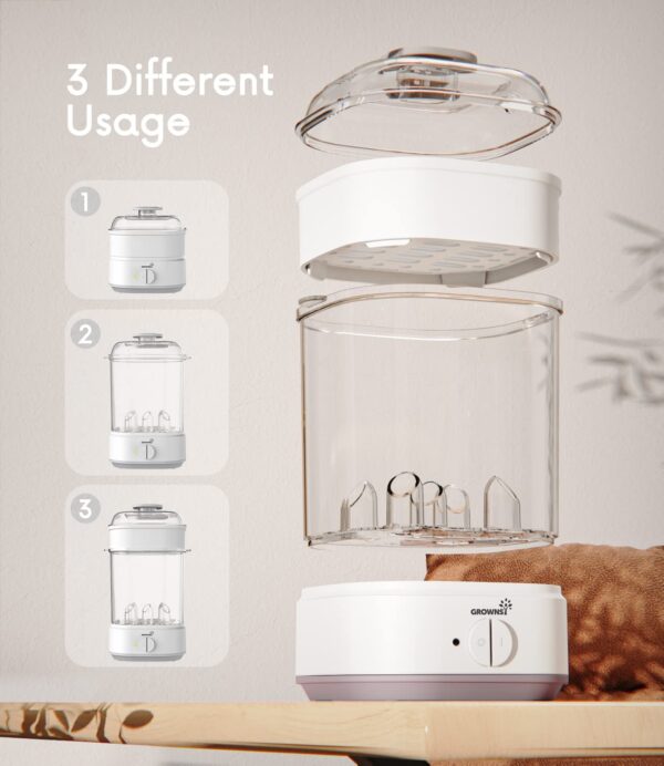 Grownsy Bottle Sterilizer, Baby Bottle Steam Sterilizer for Parts - Image 7