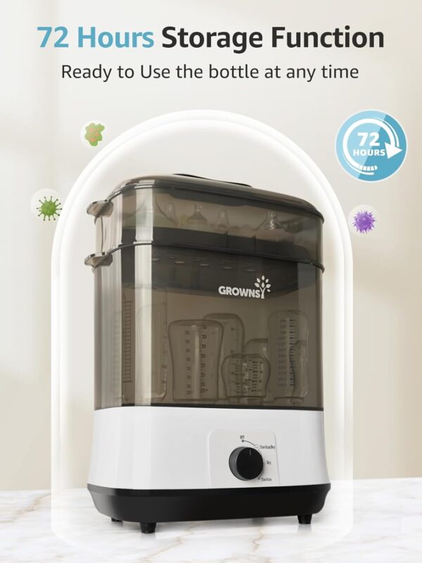 GROWNSY Adjustable 3 IN 1 Large Bottle Sterilizer and Dryer - Image 8