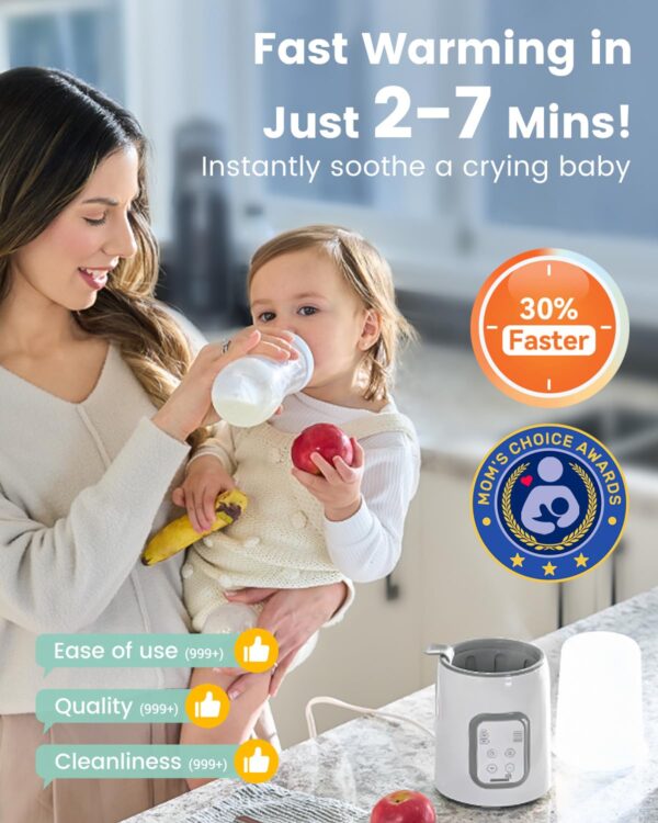 Bottle Warmer, GROWNSY 8-in-1 Fast Baby Milk Warmer with Timer - Image 3